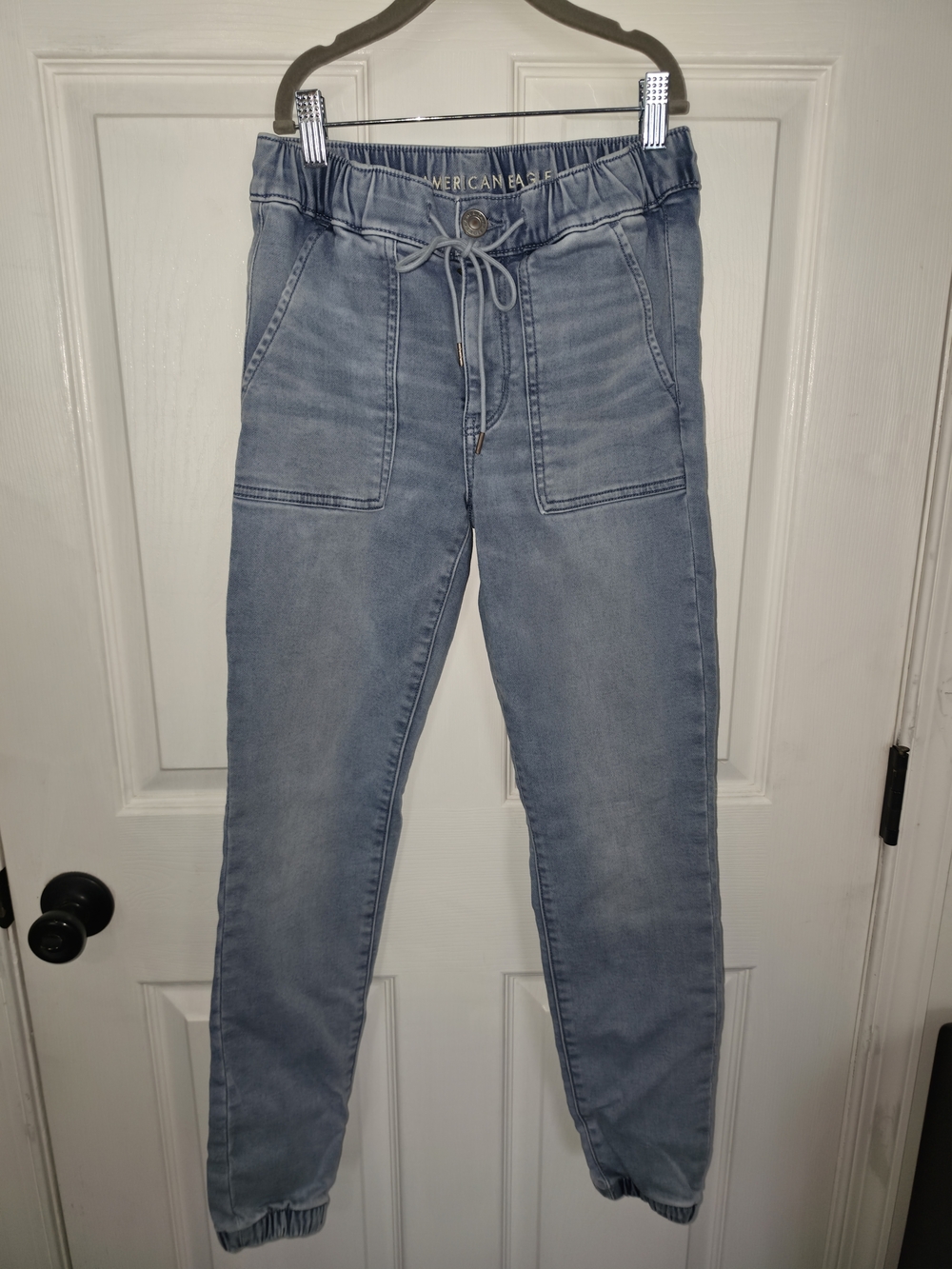 American Eagle Outfitters Light Blue Jogger Jeans - Women's Casual Denim